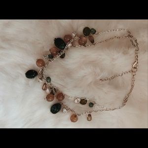 Eccentric Emerald Green Beaded Necklace